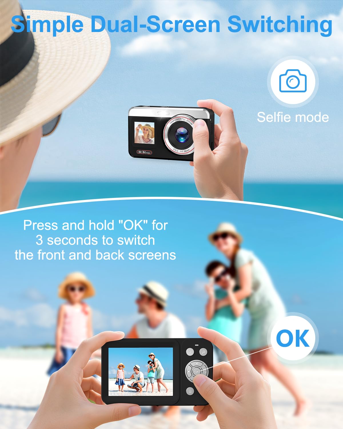 Hoorola 5K camera creator modes for portrait and night shots.