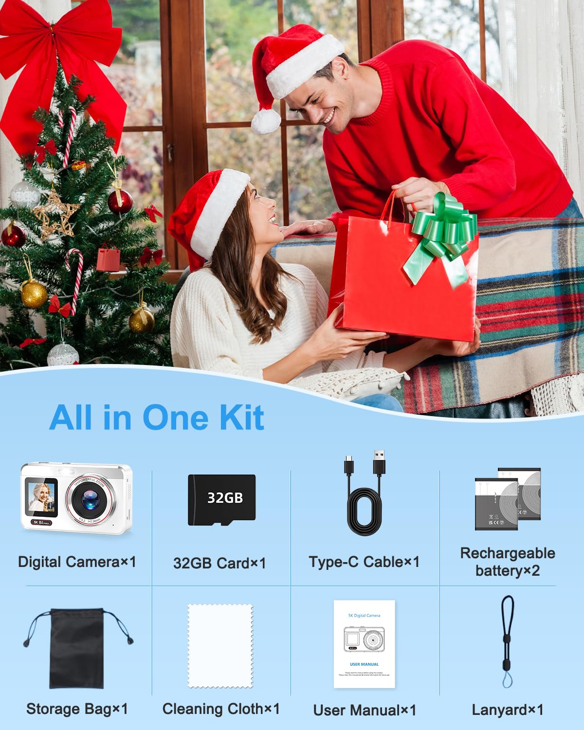 Hoorola 5K camera gift-ready kit for creators.