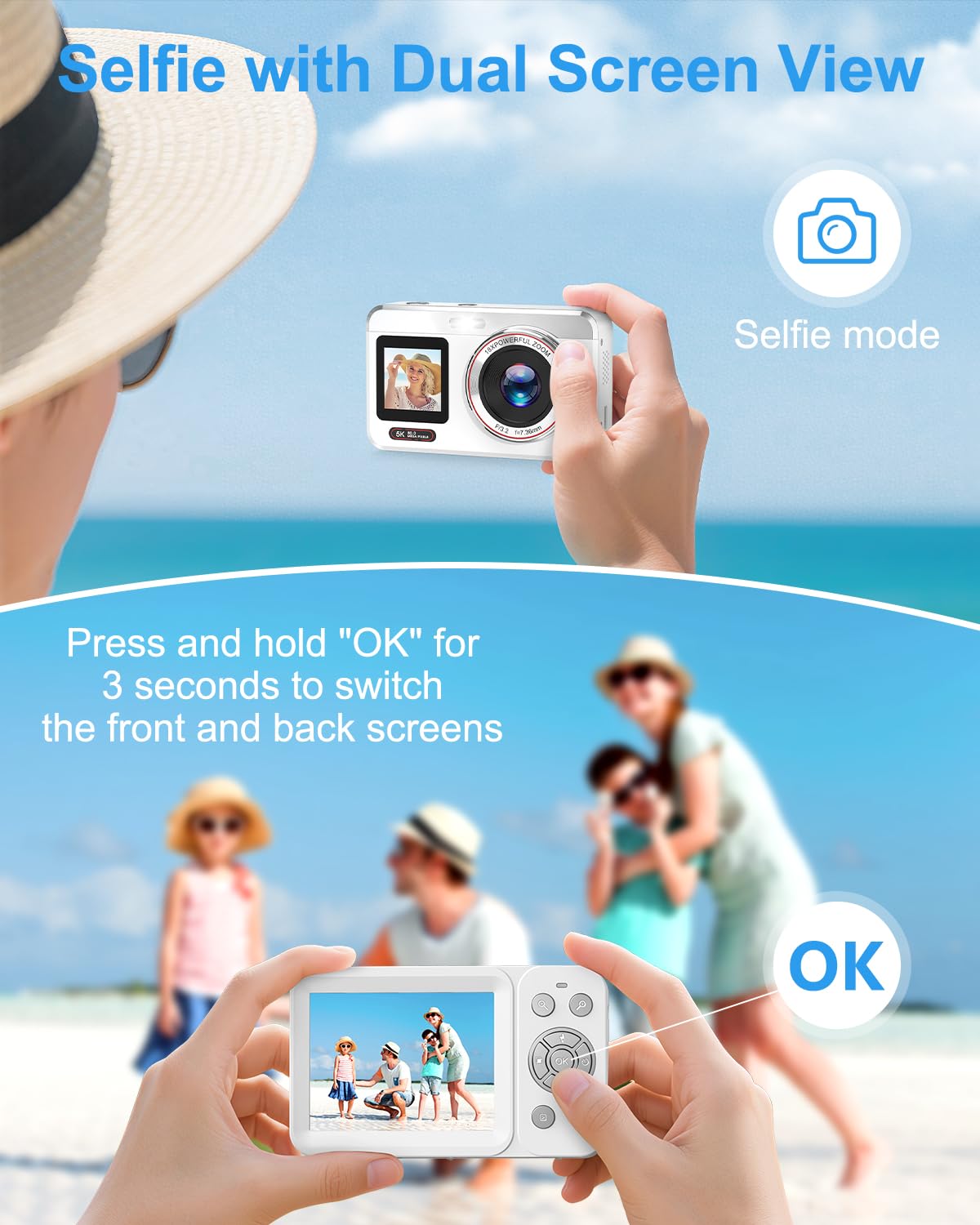 Hoorola 5K camera includes fill flash for low-light scenes.