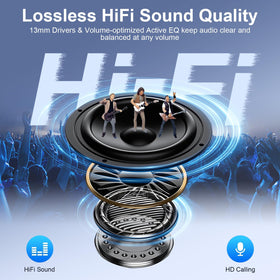 HOOTEK earbuds worn during a run delivering secure fit and deep bass