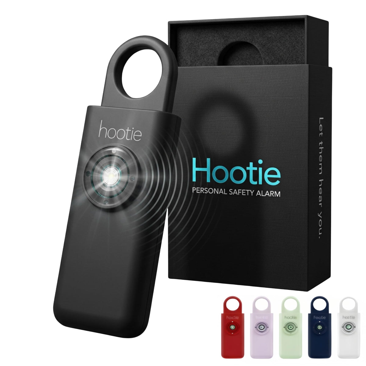 HOOTIE front view showing compact design and clear safety branding