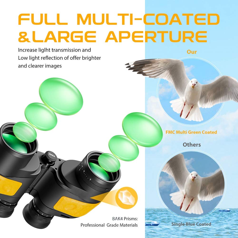 HOOWAY 7x50 deliver bright, crisp images through premium prisms and coatings