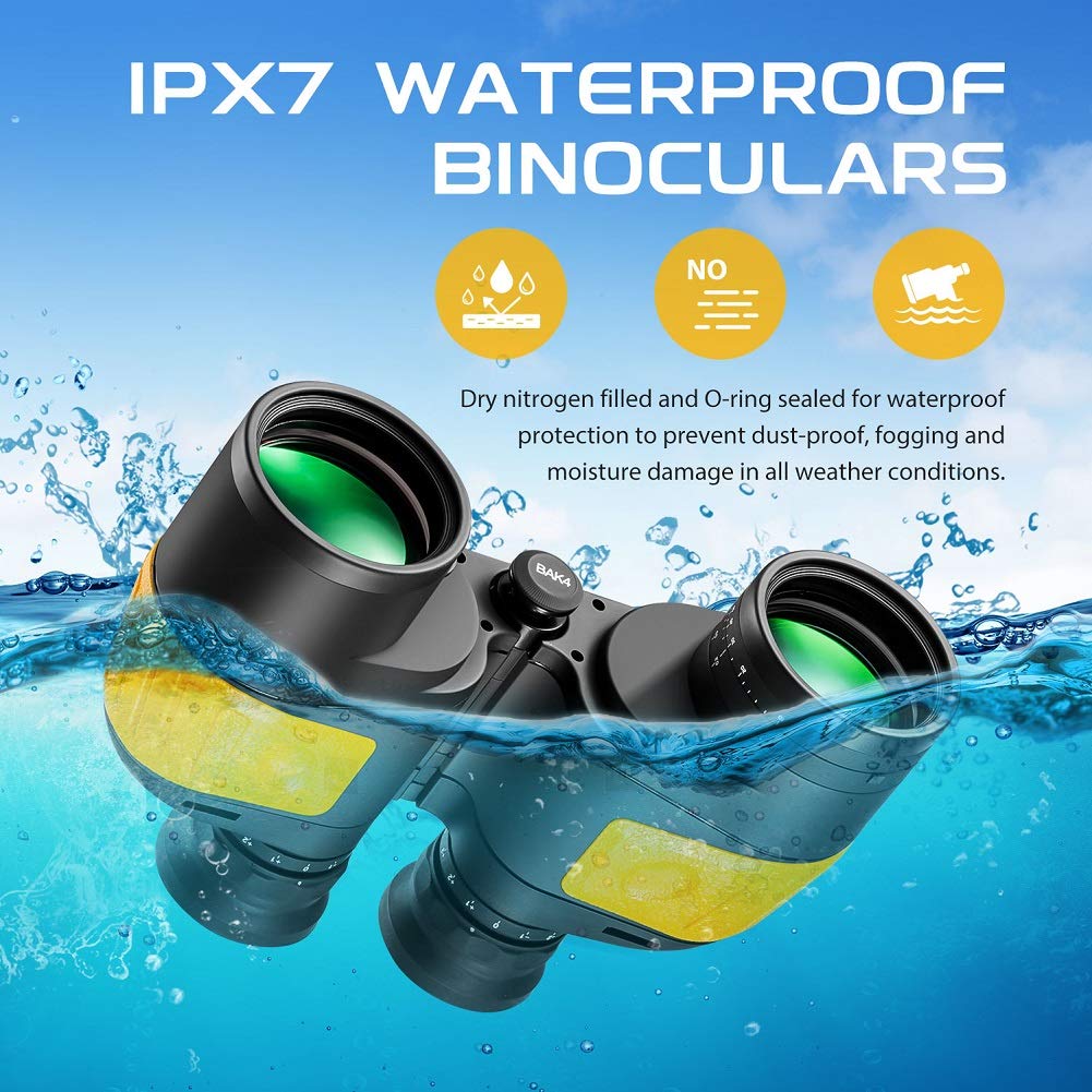 HOOWAY binoculars with illuminated compass and rangefinder for quick on-deck navigation