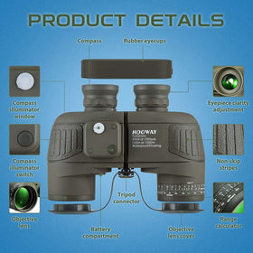 HOOWAY binoculars designed for boating deck-use in spray and wind