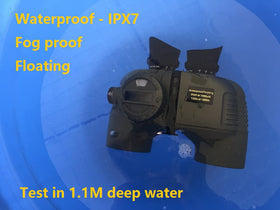 Hooway binoculars with internal rangefinder and compass for navigation and spotting.
