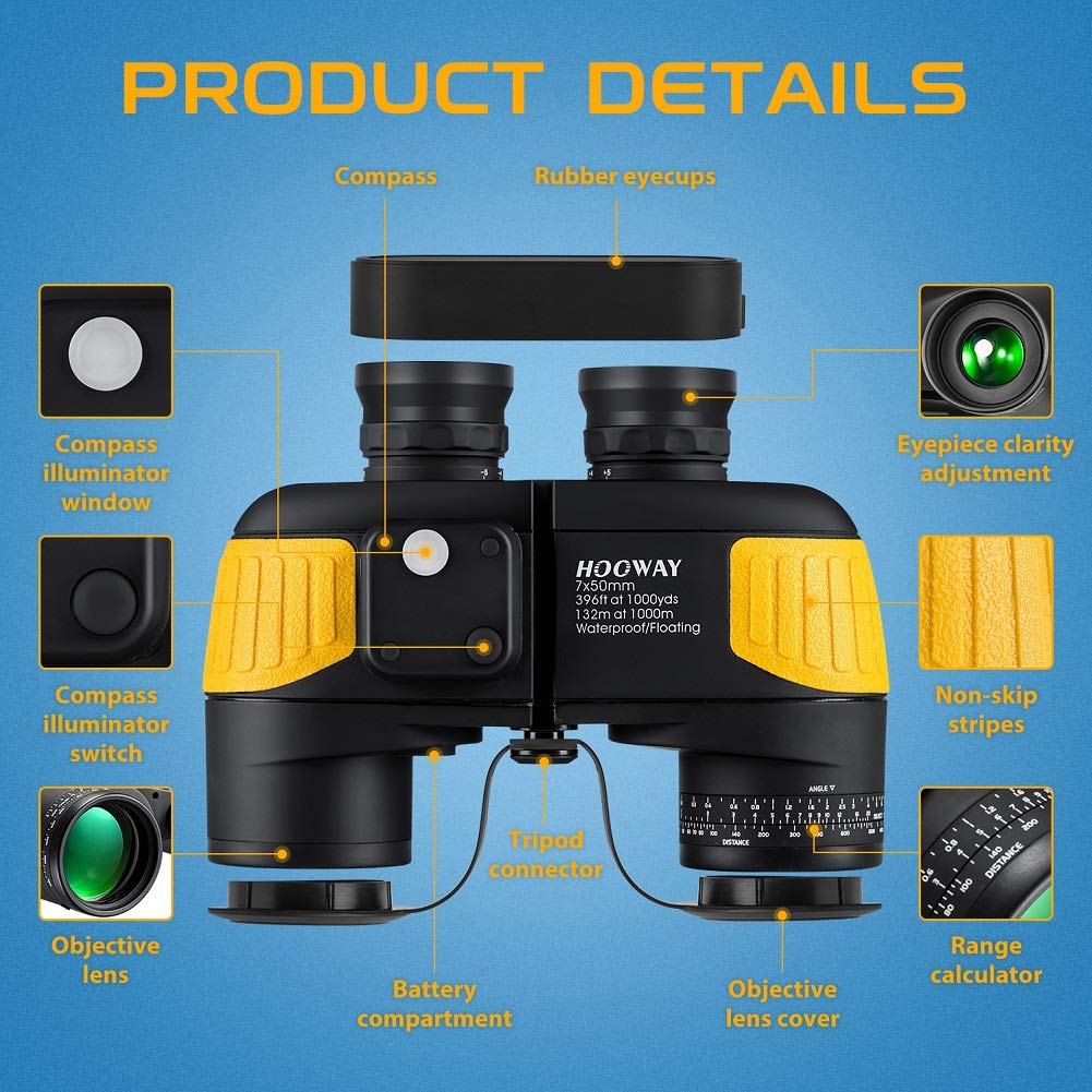 HOOWAY binoculars tripod adapter compatibility enables stable long-distance viewing
