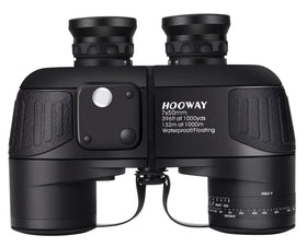 HOOWAY waterproof 7x50 binoculars front view for marine observation.