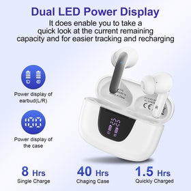 HopePow earbuds with 13.2 mm drivers delivering deep bass and clear detail.