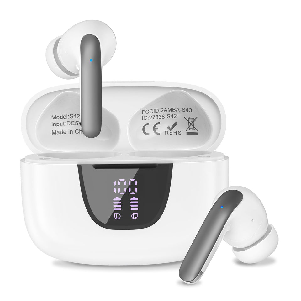 HopePow wireless earbuds Bluetooth 5.3 instant pairing for stable connection.