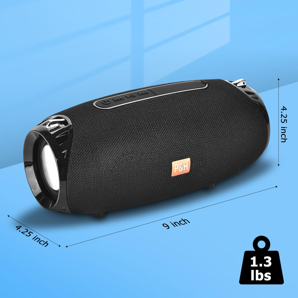 Hopjuery hands-free speaker with adjustable strap for effortless portability