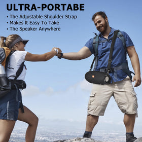Hopjuery IPX4 waterproof speaker by poolside for casual backyard gatherings