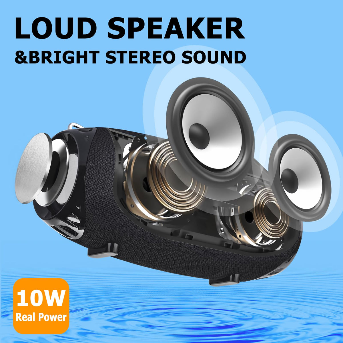 Hopjuery portable speaker with side strap ideal for easy carrying during hikes