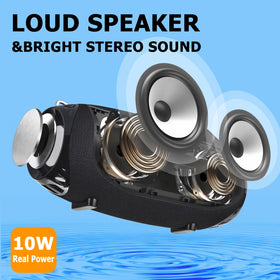 Hopjuery portable speaker with side strap ideal for easy carrying during hikes