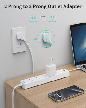 HOPOW surge protection rated 1700 Joules protects connected devices