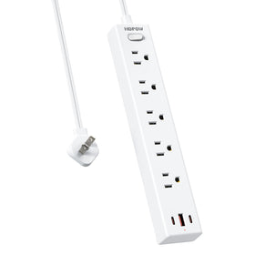 HOPOW 2-to-3 prong adapter mounted on wall showing space-saving design