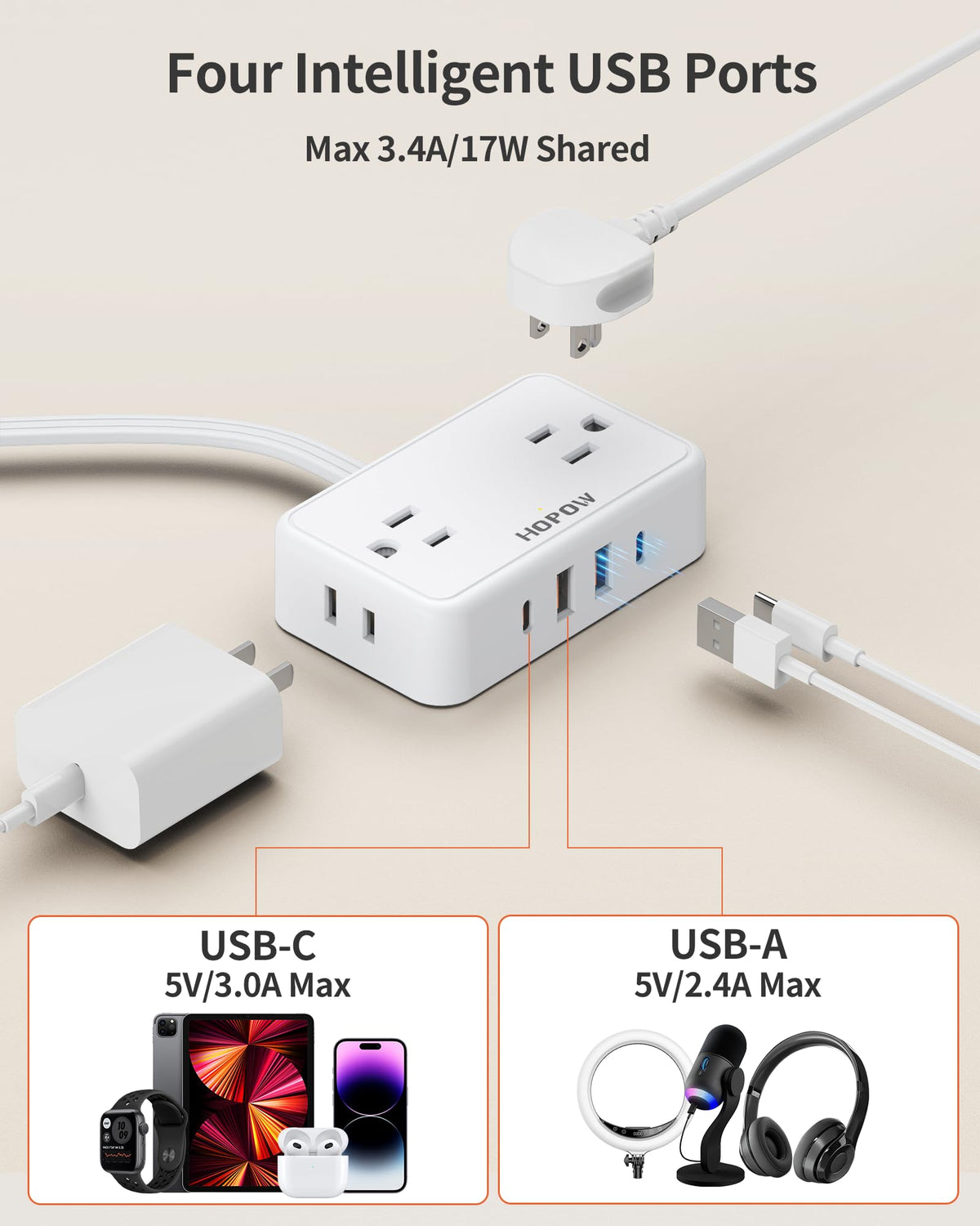 HOPOW 45-degree right-angle design keeps the bottom outlet free.