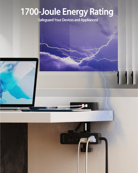 HOPOW ultra thin flat plug and 45° angle design hides behind furniture for neat routing