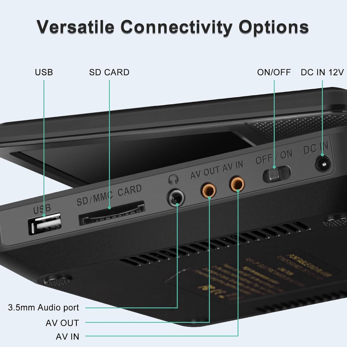 HOPYOP connected to TV via AV output for larger shared viewing