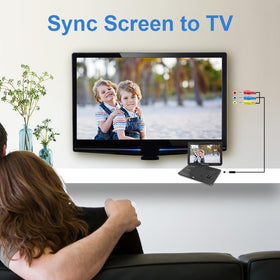 HOPYOP AV to TV sync cable connects to larger screens for shared viewing.