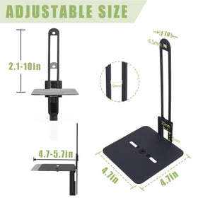 Hoqqf stands provide universal mounting compatibility for many speakers.