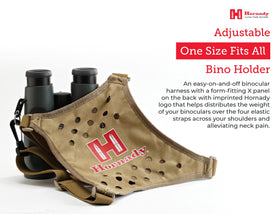 Hornady elastic strap close-up illustrating stretch and reduced bounce benefit