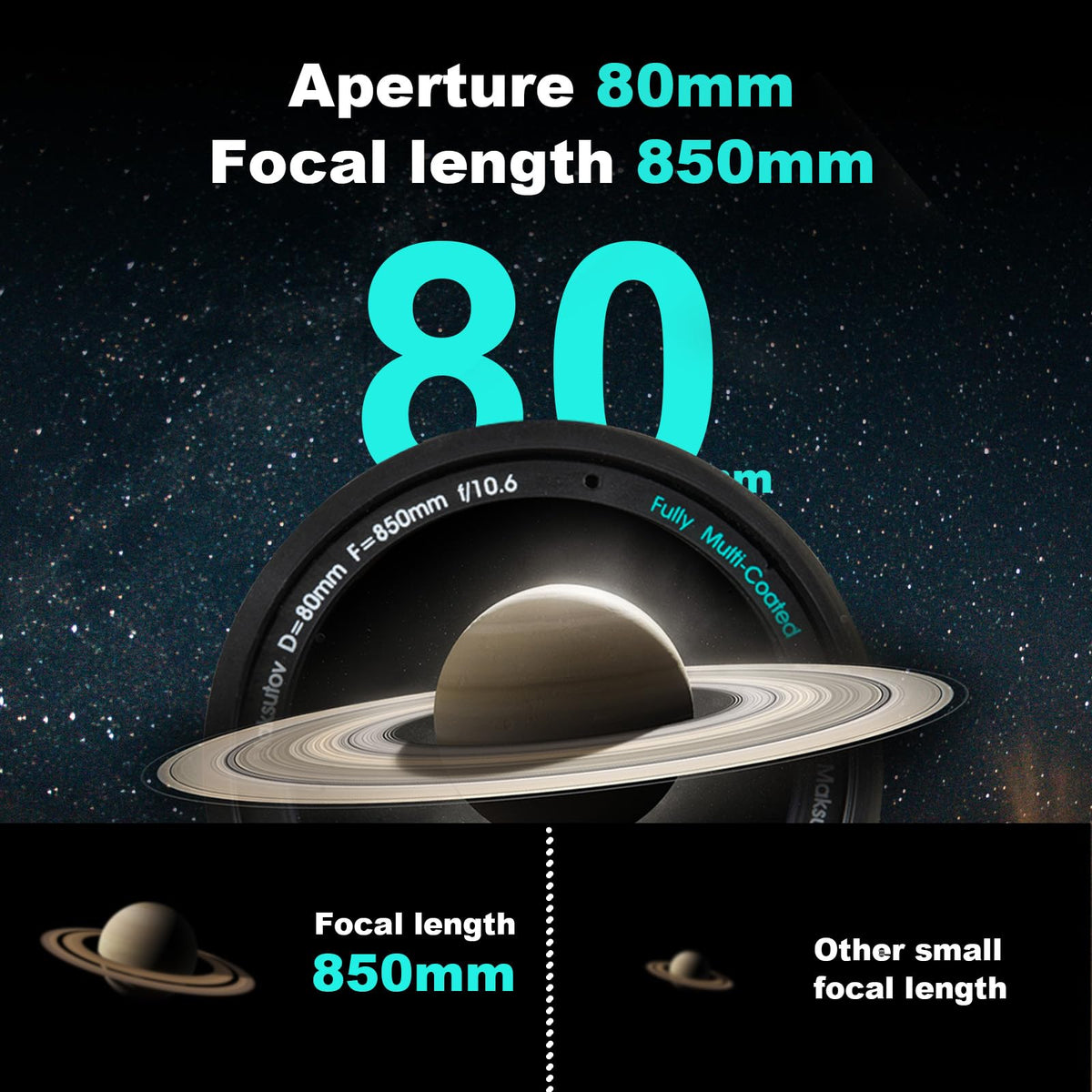 HOROX 850mm travel telescope kit ready for camping adventures