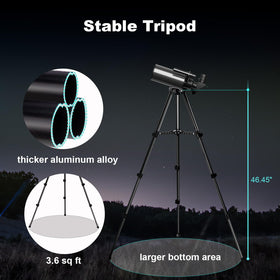 HOROX phone adapter included for phone-based celestial or landscape shots