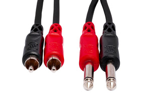 Hosa CPR-202 molded joints close-up showing strain relief durability