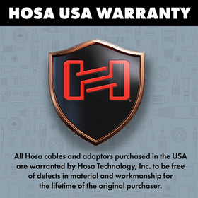 Hosa CRA-203DJ nine point eight foot cable laid out for flexible studio layouts
