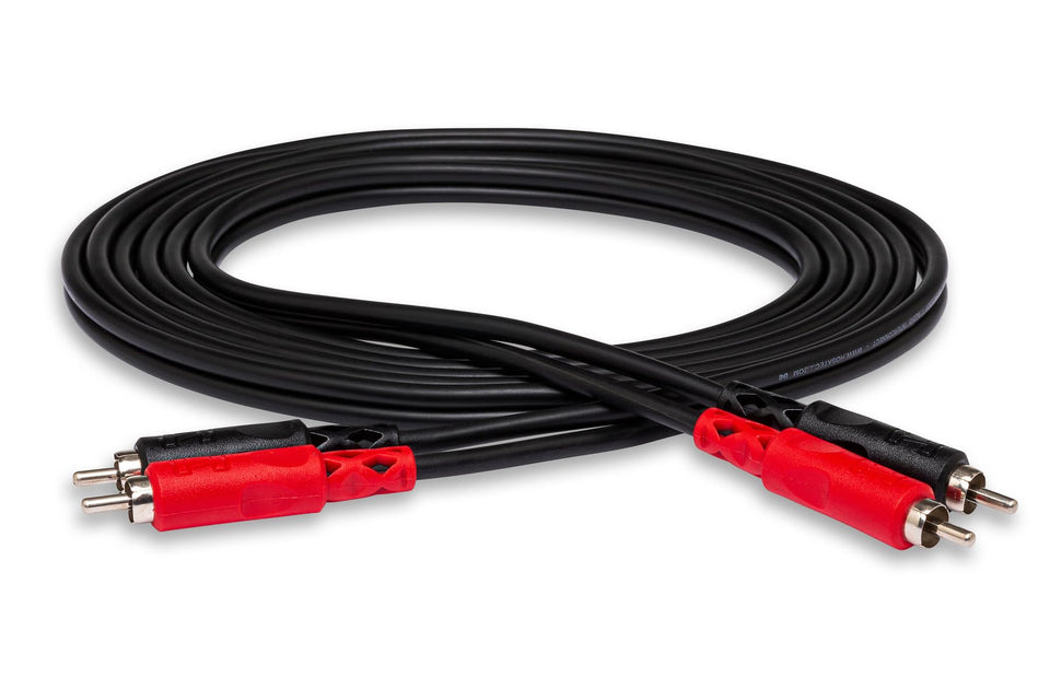 Hosa CRA203 front connectors showing snug fit and reliable contact