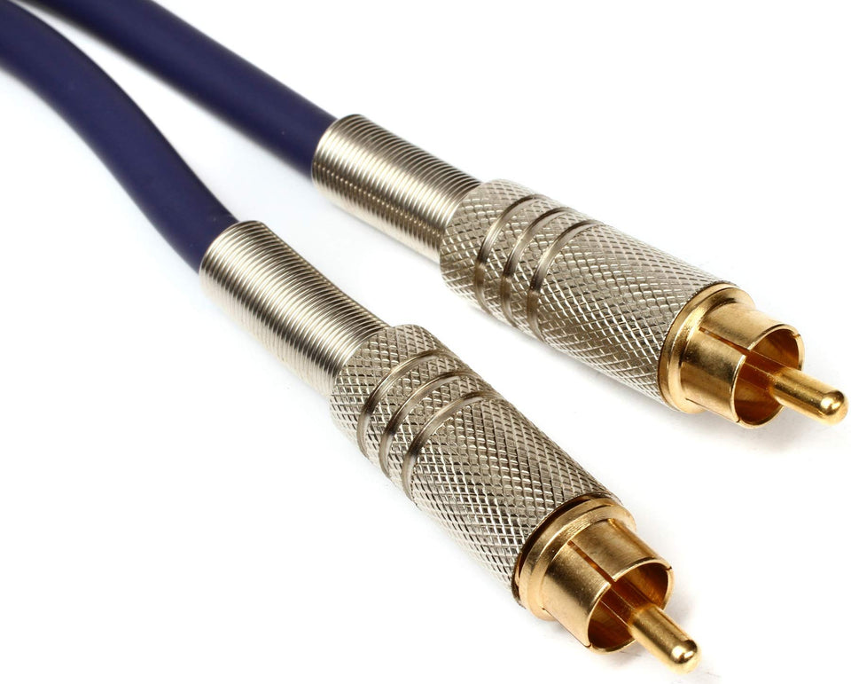 Hosa DRA-501 front connector showing gold-plated RCA for reliable contact