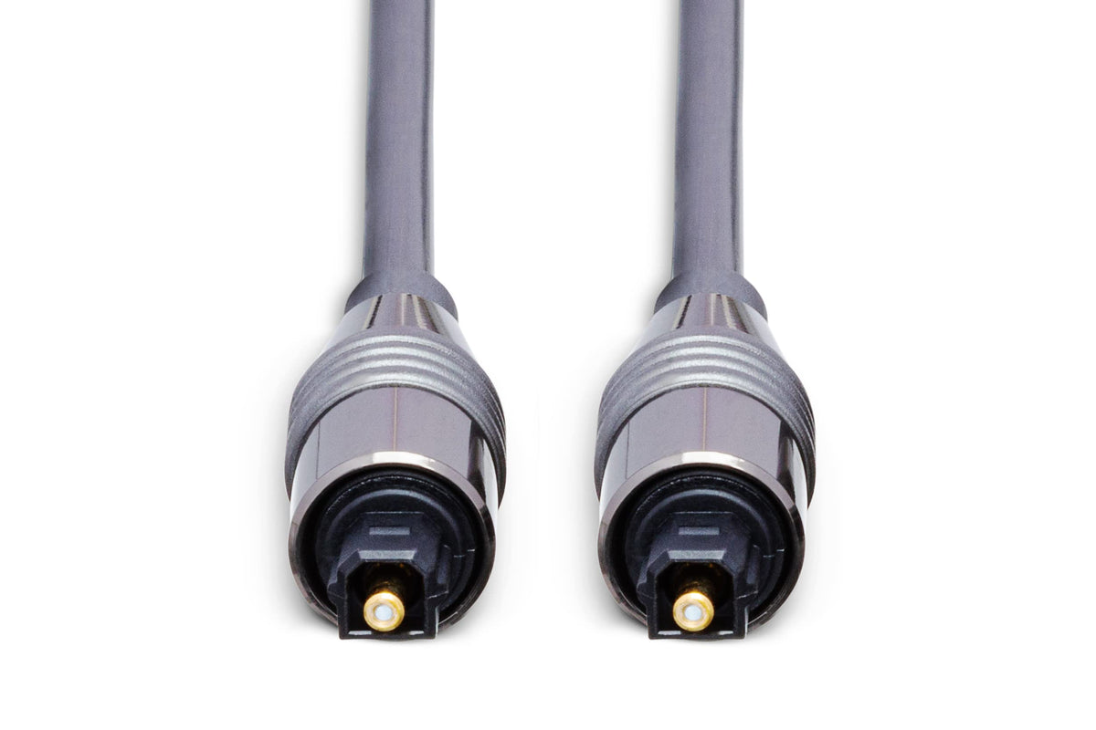 Hosa OPM-303 Pro fiber cable in a home theater setup