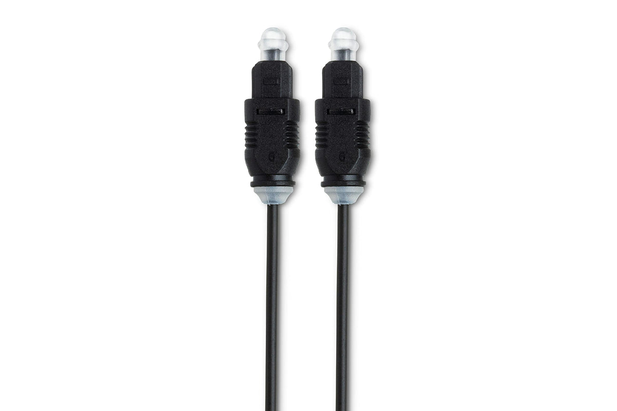 Hosa OPT-103 connected between TV and soundbar showing cleaner audio setup