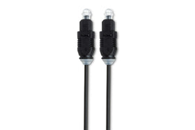 Hosa OPT-103 connected between TV and soundbar showing cleaner audio setup