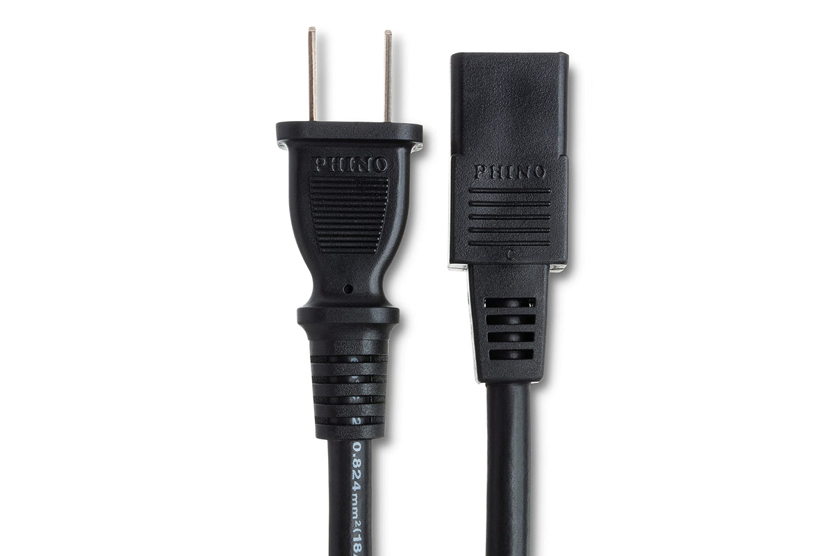 Hosa PWC-178 cable coiled, ideal replacement for desktop setups.