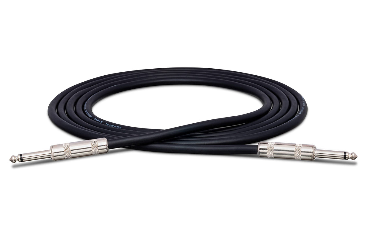 Hosa SKJ-620 front view showing 1/4 inch TS ends and cable benefit reliable connection