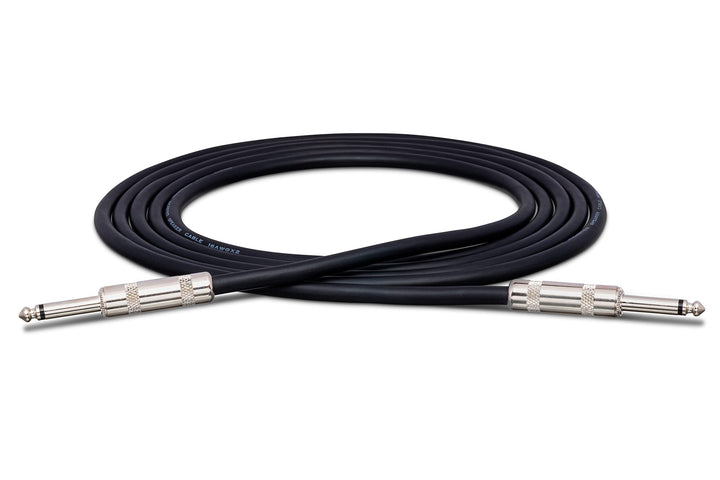 Hosa SKJ-620 front view showing 1/4 inch TS ends and cable benefit reliable connection