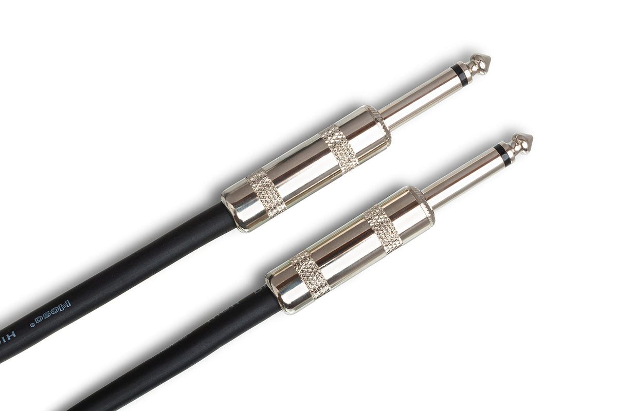 Hosa SKJ-620 close-up of 1/4" TS plug showing solid contact and durability benefit