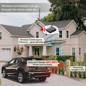 H HOSMART outdoor motion sensor detects activity along your driveway.