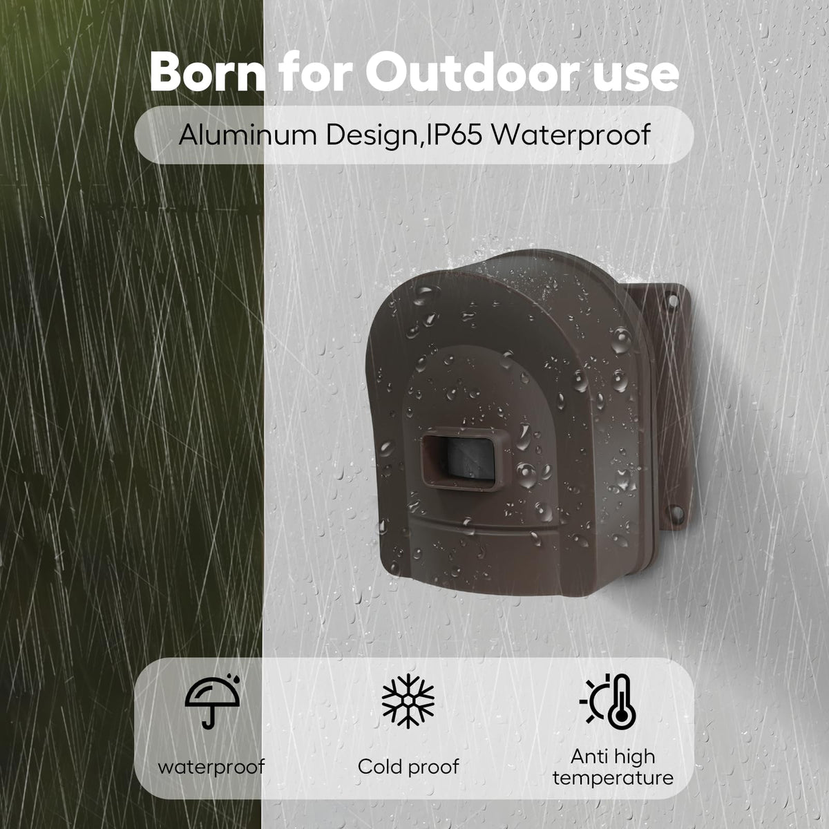 HOSMART close-up of sensor housing with weatherproof seal for durability