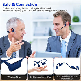Hostena bone conduction headphones with Bluetooth 5.4 for stable connection.