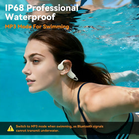 Hostena SwimBeats close-up of bone conduction transducer showcasing comfort and clarity