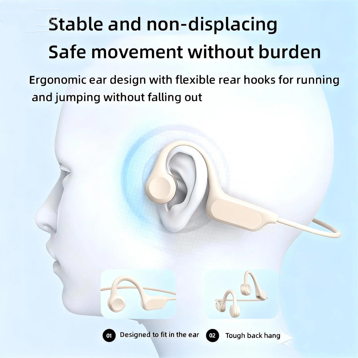 Hostena SwimBeats worn by runner illustrating situational awareness and stability