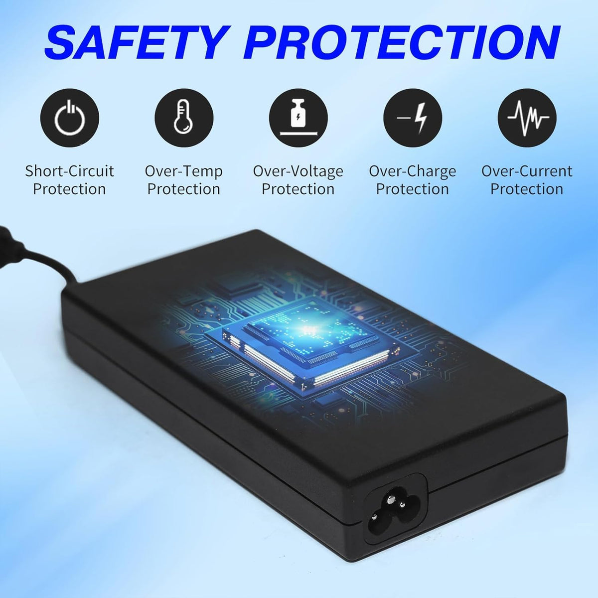 Hostorch adapter plugged into laptop delivering consistent power during heavy use