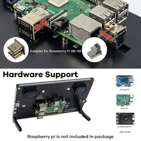 Hosyond stand and dock keep the monitor stable on desk and during demos