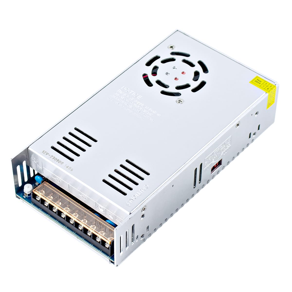 Hosyond 12V 50A 600W power supply front view showing reliable output for LED strips.