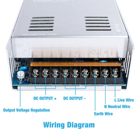 Hosyond 12V 50A 600W metal casing highlights rugged build for demanding environments.