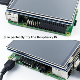 Hosyond 3.5-inch display closeup showing clear TFT visuals and touch responsiveness.