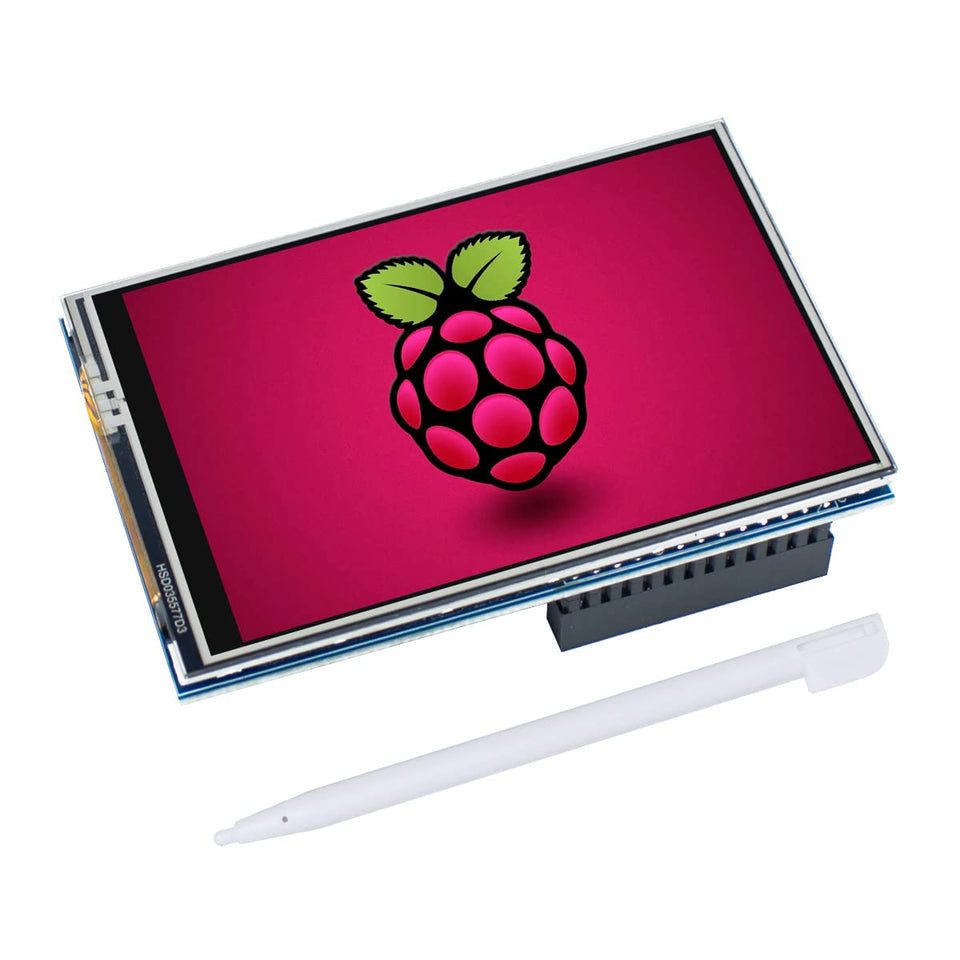 Hosyond 3.5-inch TFT display on Raspberry Pi setup for easy touch control.