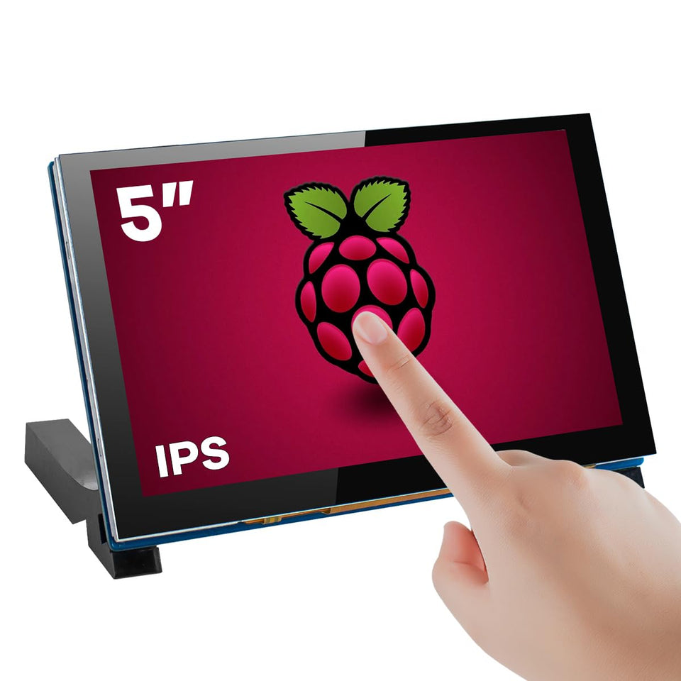 Hosyond front view of 5-inch screen showing clear display and plug-and-play benefit